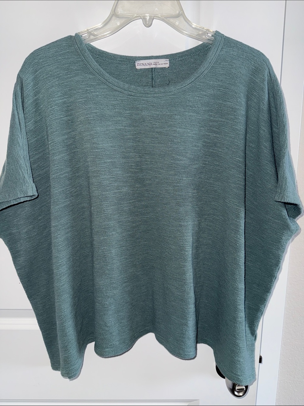 Zenana Outfitters Relaxed Short Sleeve Top in Seafoam